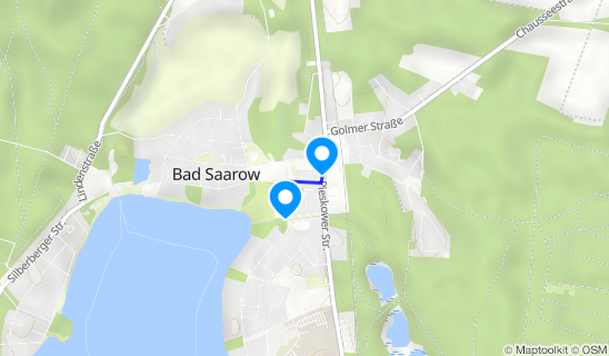 Kartenausschnitt Historischer Bahnhof Bad Saarow